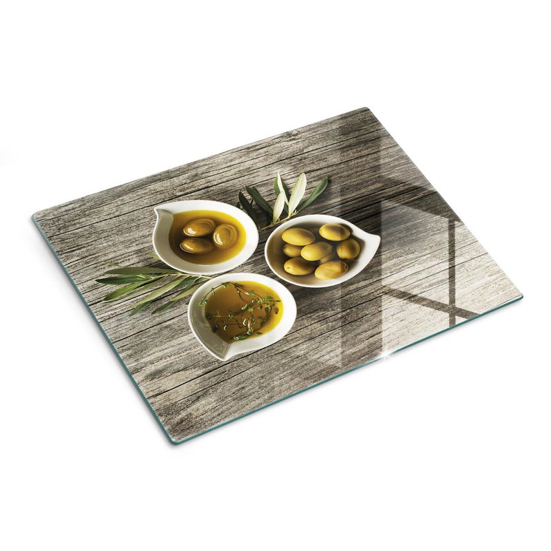 Dekoracyjna deska kuchenna z hartowanego szkła - Oliwa z Oliwek - 30x40 - Tulup