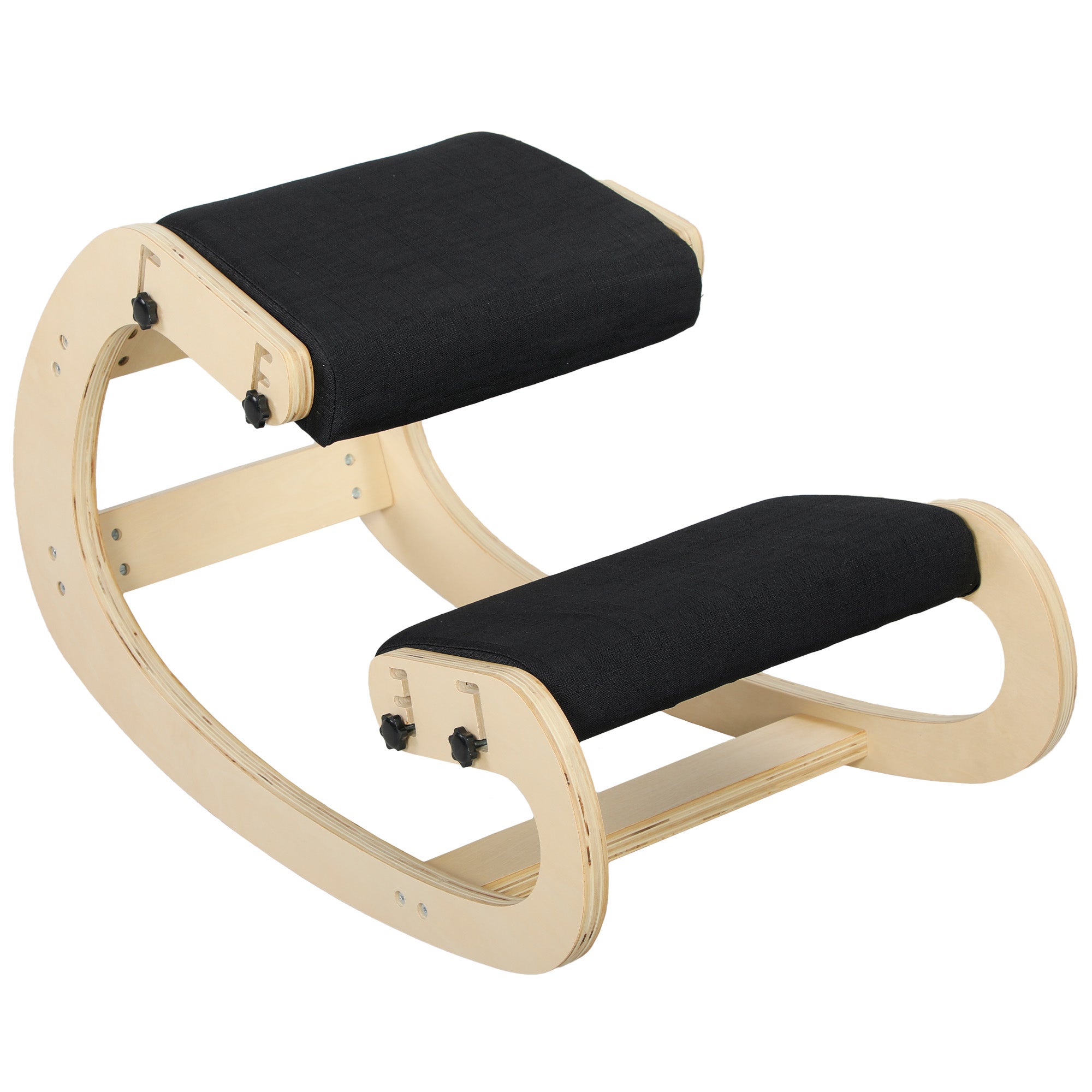 Krzesło klęczące, ergonomiczne drewniane siedzisko z funkcją bujania, regulowane krzesło klęczące do domowego biura