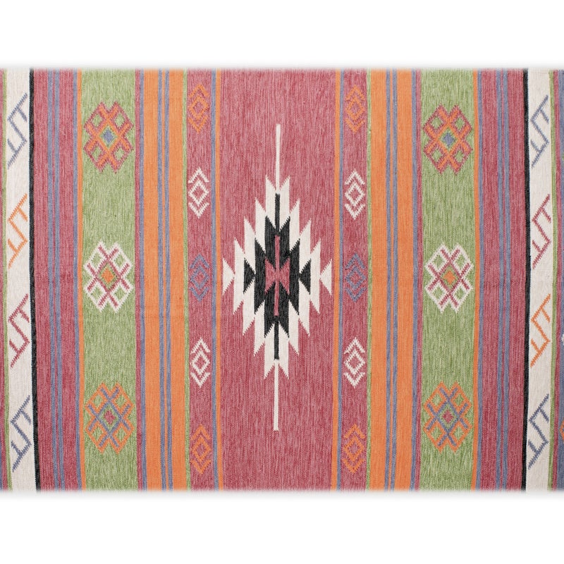 Dywan kilim bawełniany etniczny wielokolorowy 160x230cm