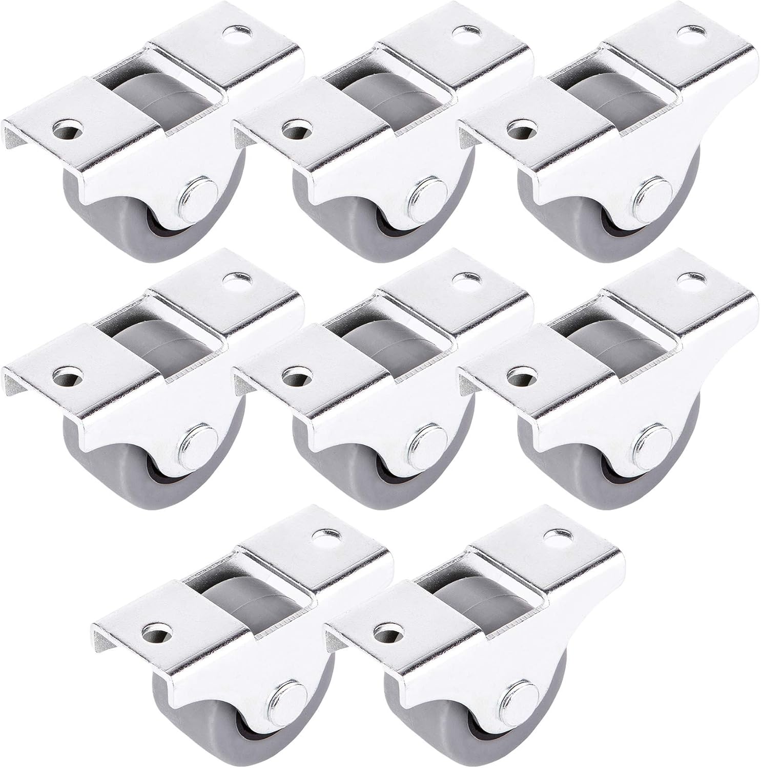 8 mini kółek obrotowych 25 mm – guma i metal – do mebli i sprzętu AGD