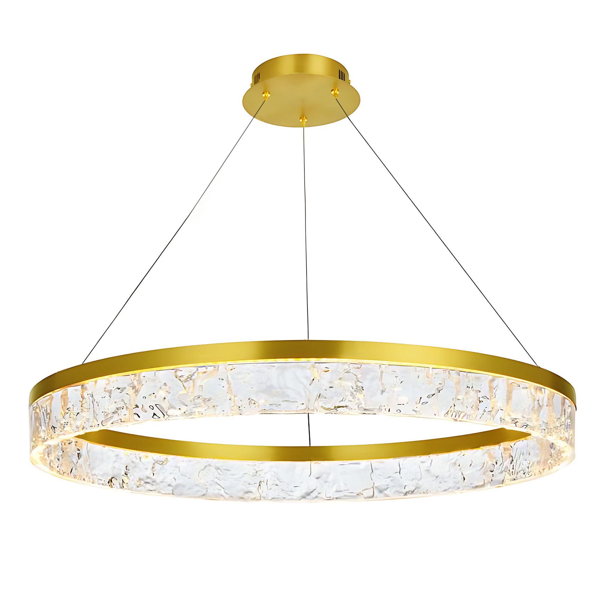 Lampa Sufitowa Wisząca Toolight Lhj047-Cp Złoty 80Cm