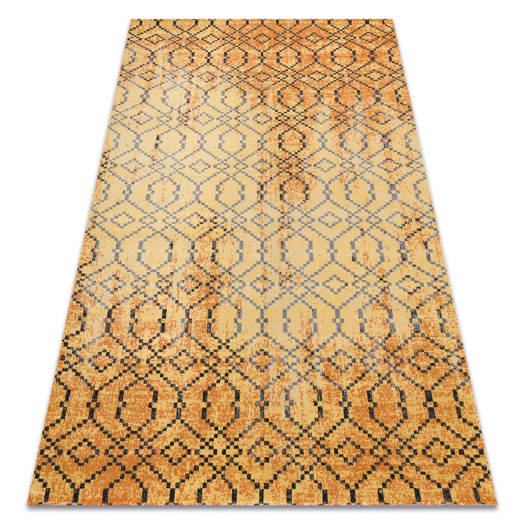 Dywan nowoczesny MUNDO D5751 glamour outdoor pomarańcz / czarny 160x220 cm