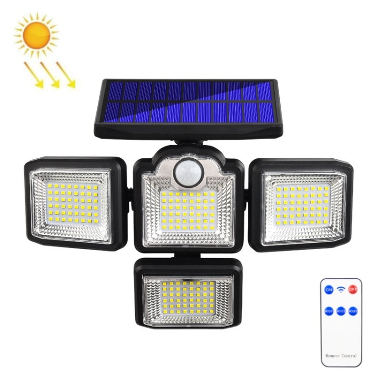 Zewnętrzna lampa solarna, 192 diody LED, kinkiet solarny z czujnikiem ruchu, odpowiedni do ogrodu