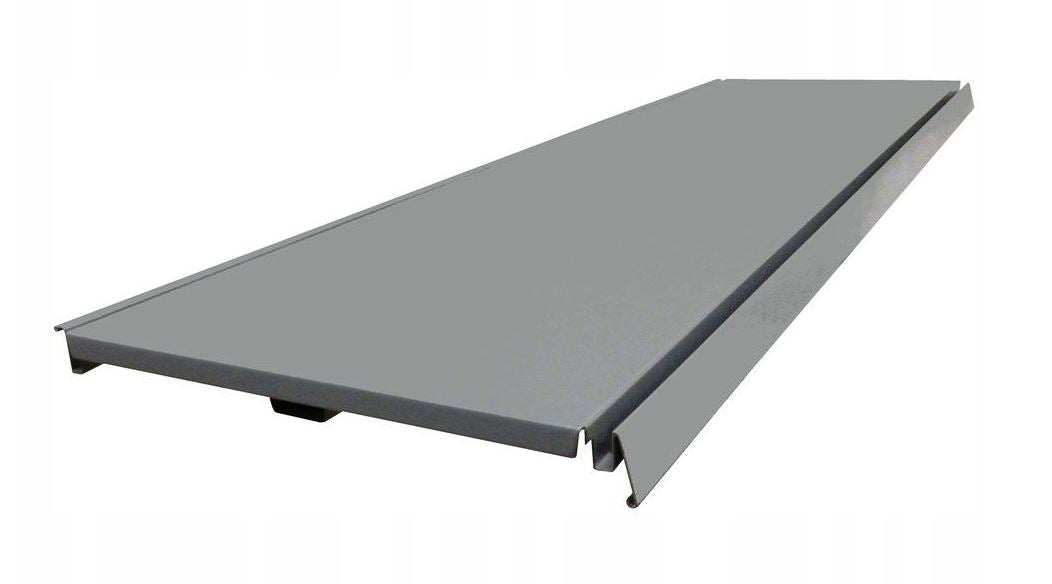 Półka do regału sklepowego metalowa 47x100cm jasny szary KTD
