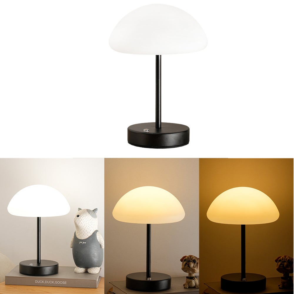 Świecąca lampka nocna LED RGB w kształcie grzyba, ładowalna, zmieniająca trzy kolory, przenośna, sterowana dotykiem, dekoracyjne oświetlenie