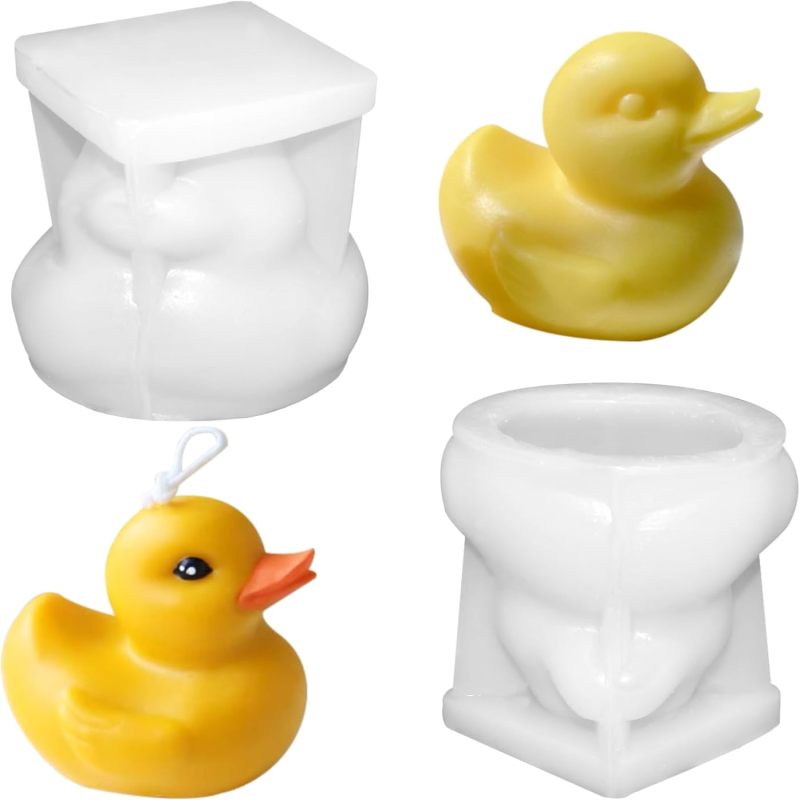 2 formy kaczuszka 3D, do świec/czekolady/lodu, nieprzywierające.