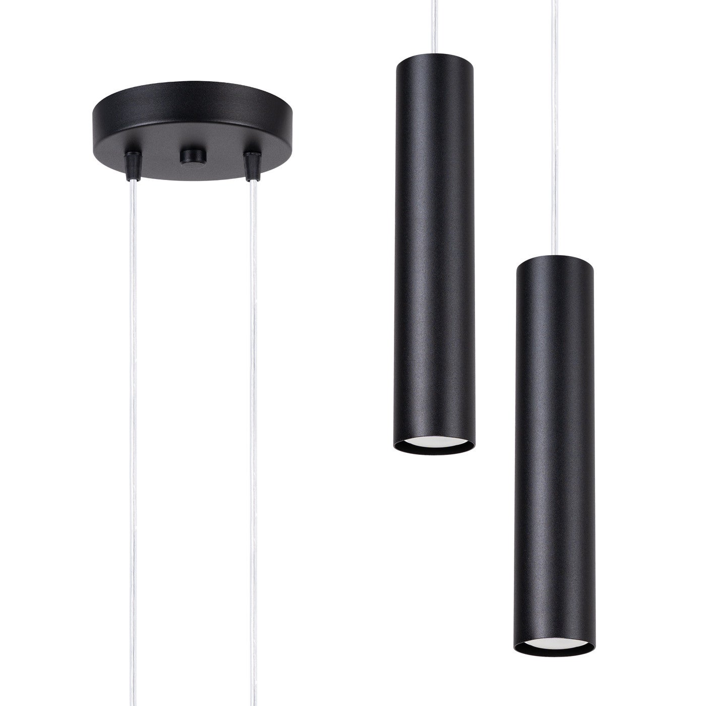 Sollux Lagos Lampa sufitowa wisząca Cluster, czarna, 2x GU10