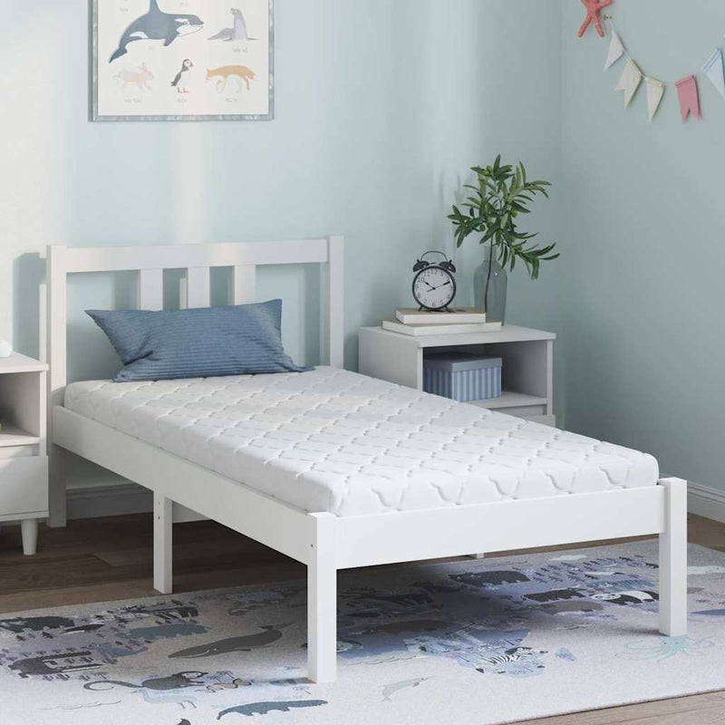 Materac Biały 80 x 160 cm Tkanina żakardowa vidaXL