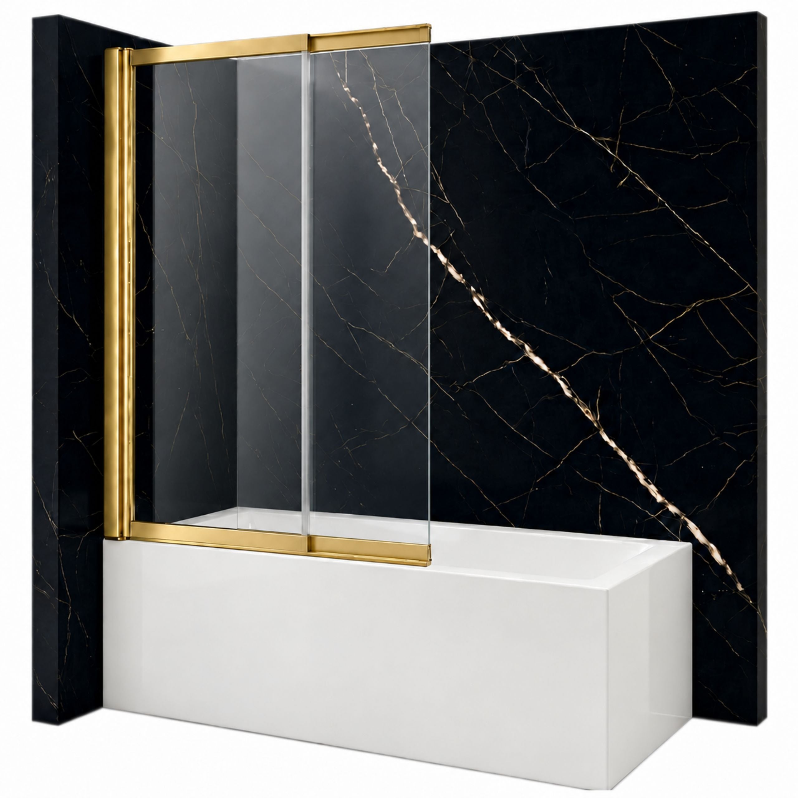 SILLA Parawan nawannowy SPENCER 2-skrzydłowy 85x150 cm Rozsuwany Złoty