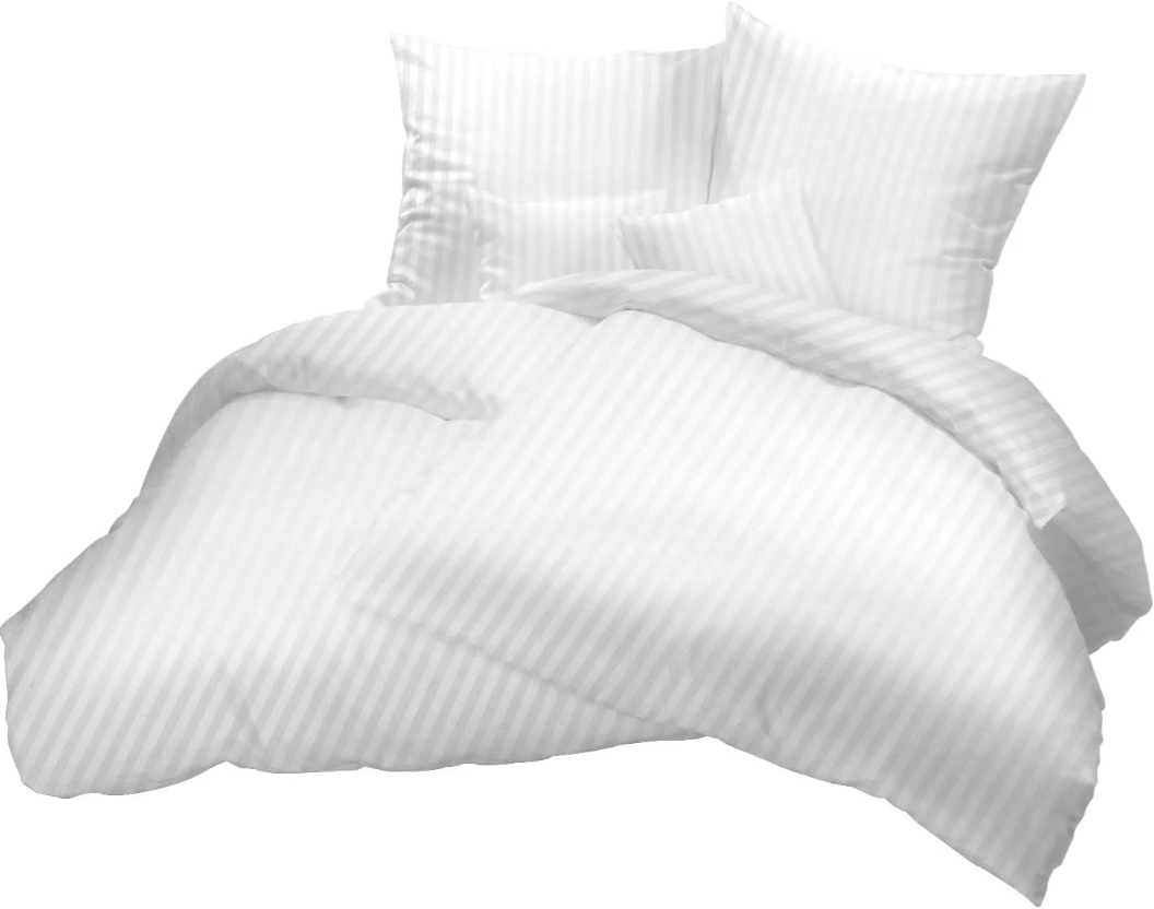 Kam-Pol komplet pościeli zakład pasek 4 mm 160x200 + 2x50x70