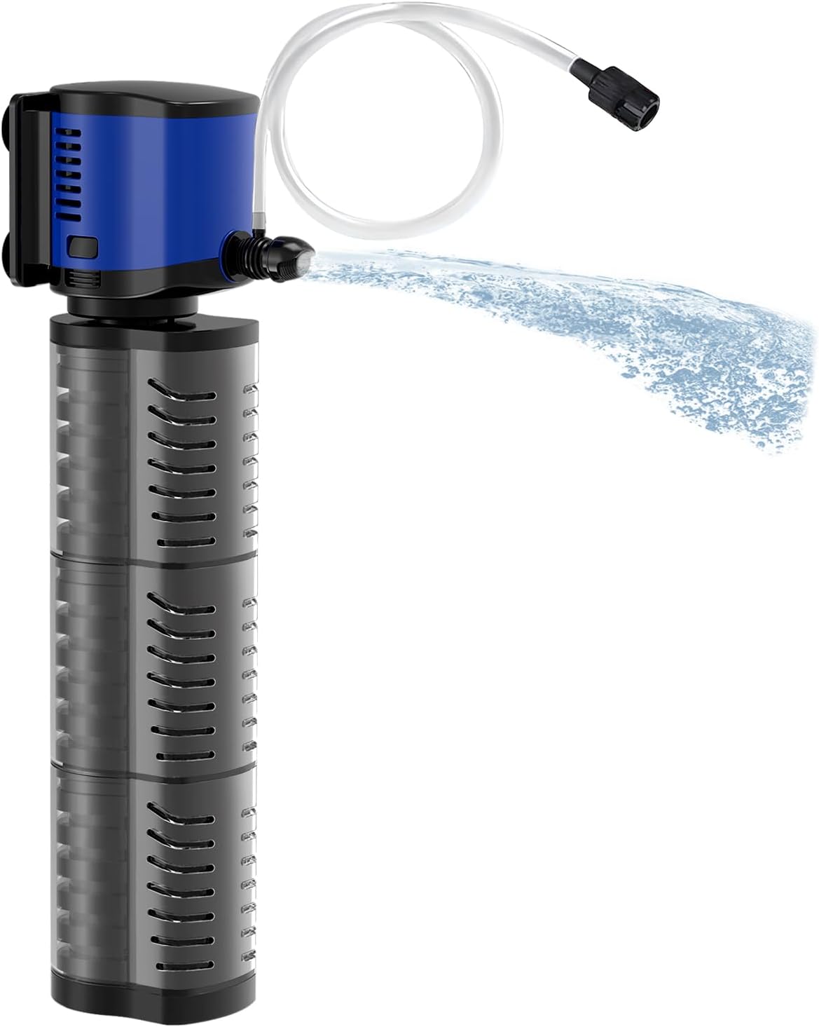 Pompa zanurzeniowa 4 w 1 do akwarium, filtr 1500 l/h do 300–750 litrów – cichy filtr wewnętrzny do dużych akwariów, stawów i zbiorników na żółwie z za
