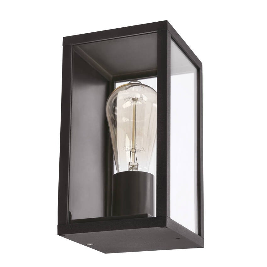Kinkiet zewnętrzny Hoya czarno-przezroczysty 1xE27x60W wym:22x12x12cm IP44 Candellux