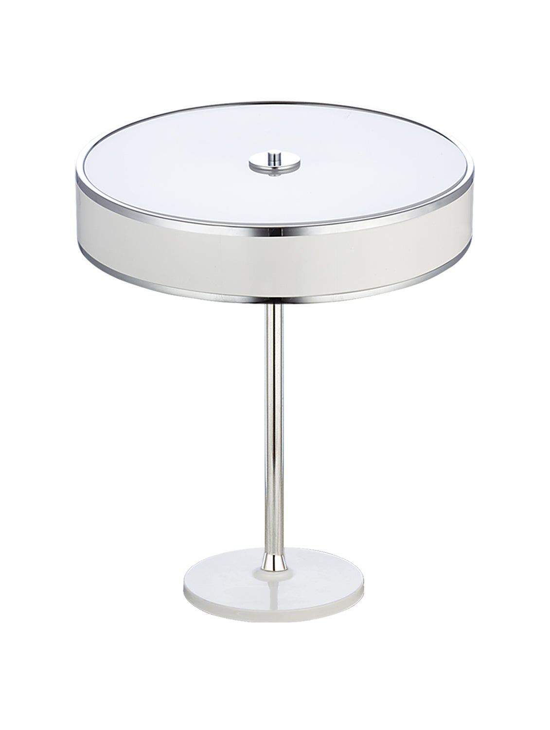 Lampka stołowa Jazz Jupiter srebrno-biała metal E14 47x35x35 cm 1 szt.