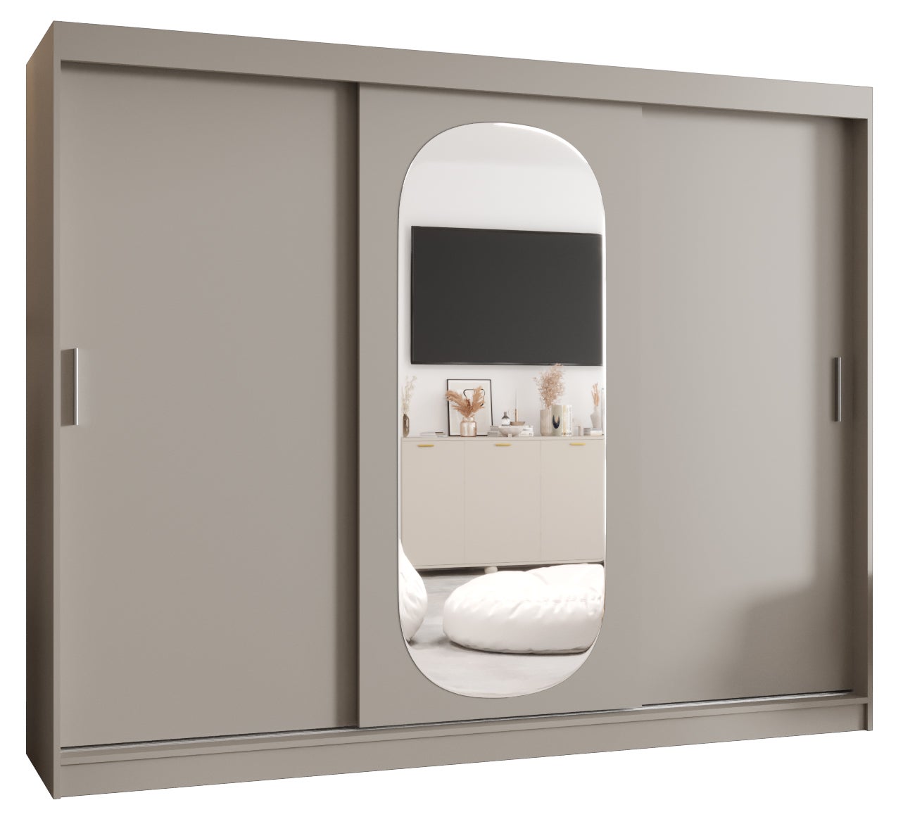 Szafa przesuwna garderoba ROYAL 250 x 62 x 200 cm Kaszmir