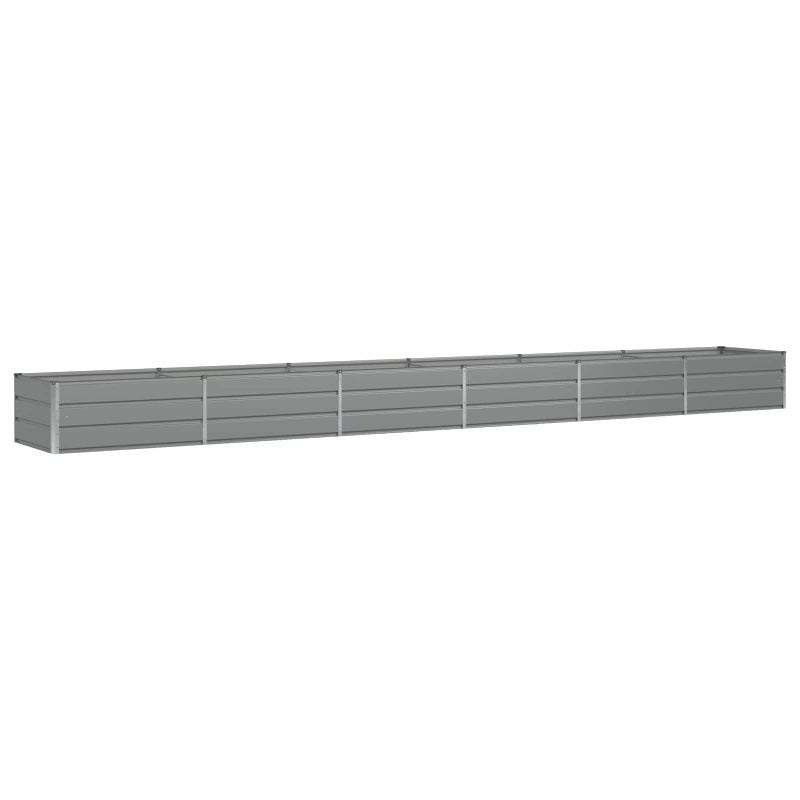 Donica Ogrodowa Stalowa 600x80x45 cm Jasnoszara na Taras