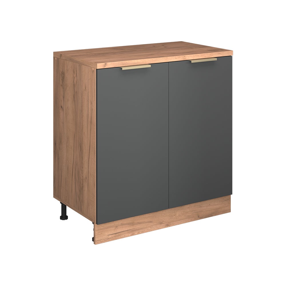 Vicco Szafka rozszerzająca Rion, Antracyt złoto/Dąb goldkraft, 80 x 46 cm bez skosu z 2 drzwiami