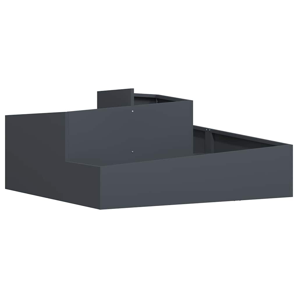 Doniczka ogrodowa Antracyt 100 x 100 x 50 cm Stal zimnogięta