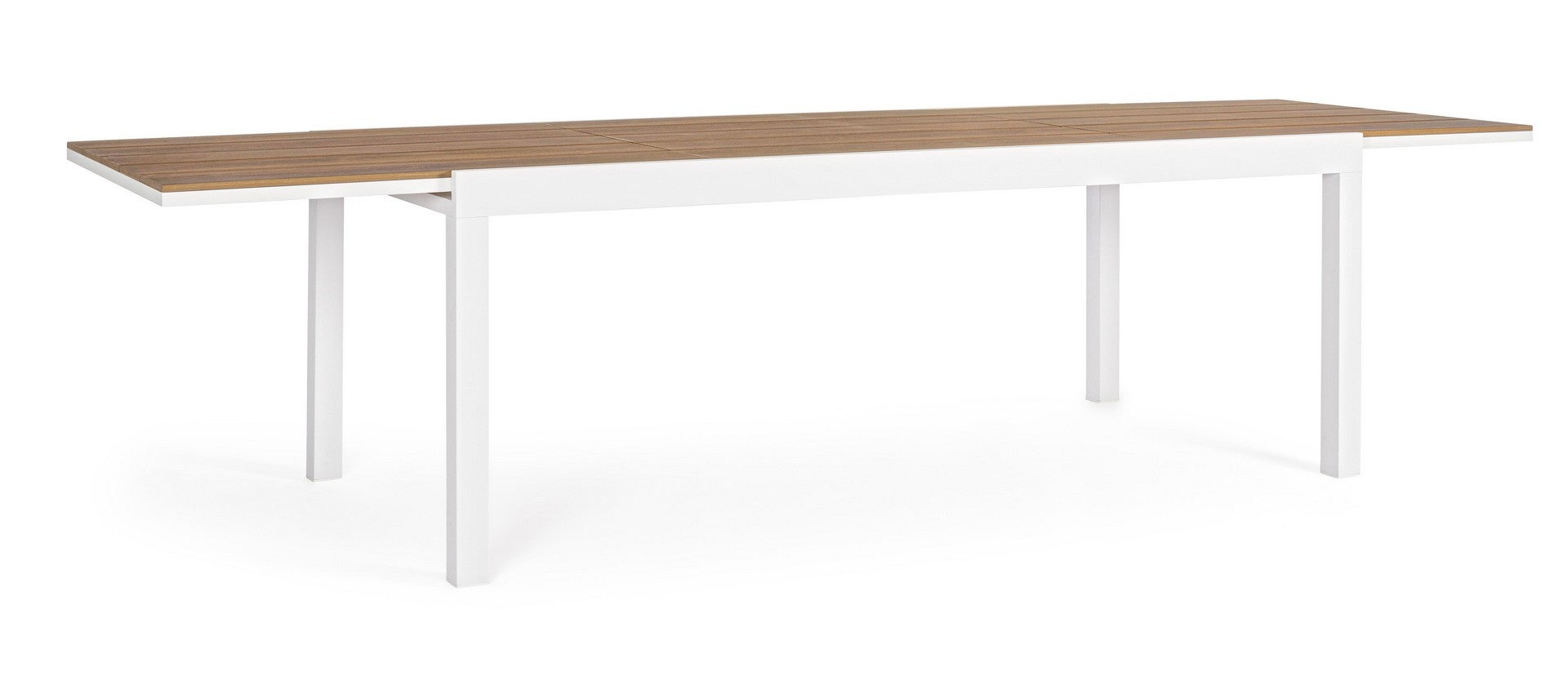Rozkładany stół aluminiowy z blatem Polywood 200-300X95 Biały