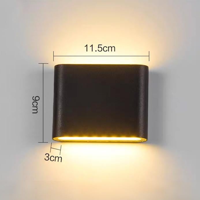 Nowoczesna, minimalistyczna lampa ścienna LED, wodoodporność IP65, lampka nocna, oświetlenie dekoracyjne wewnętrzne/zewnętrzne, 6 W 3000 K