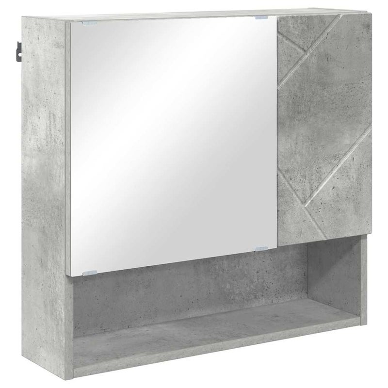 Szafka z lustrem Betonowy szary 59 x 17 x 55 cm