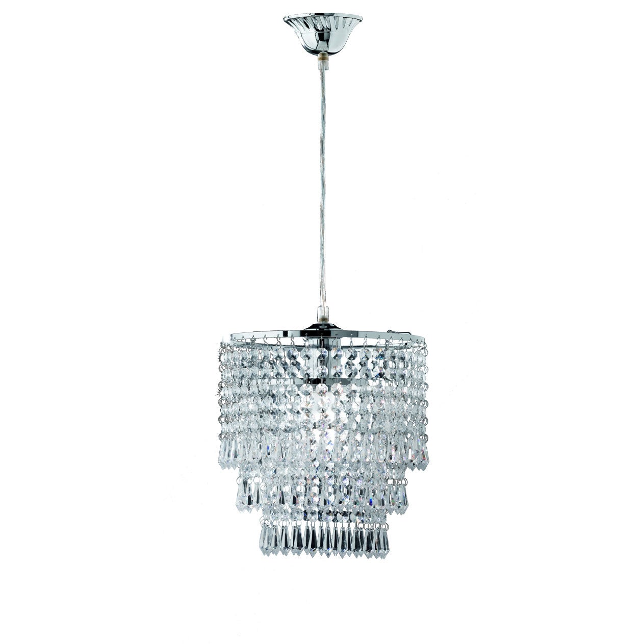 Lampa wisząca kryształowa Orient srebrny RL R1147-06