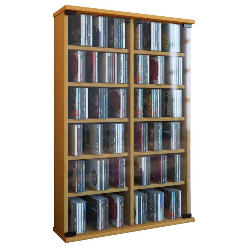 VCM Płyta CD / DVD Media Shelf Roma Księga H. 92 x B. 60 x T. 18 cm