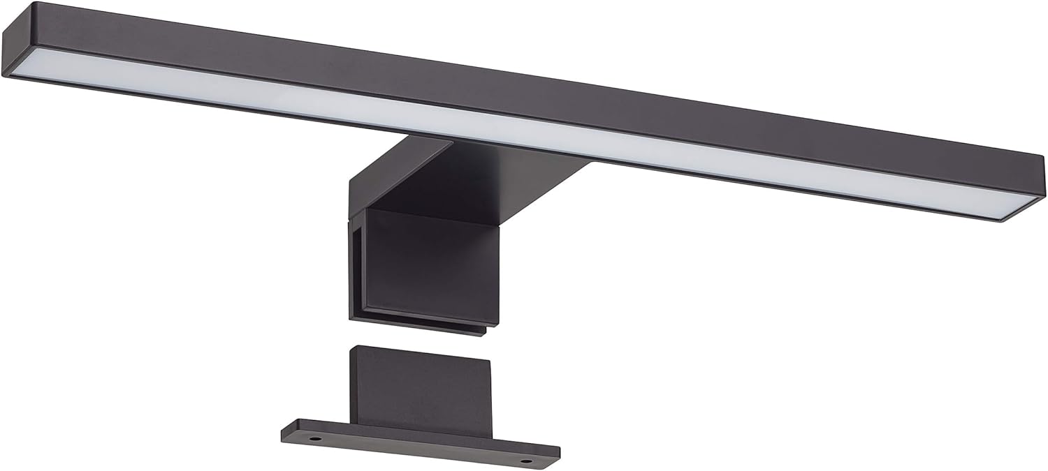 Oświetlenie lustra LED, oświetlenie szafki, światło białe 6000K, 5W, szerokość 300mm (czarne)