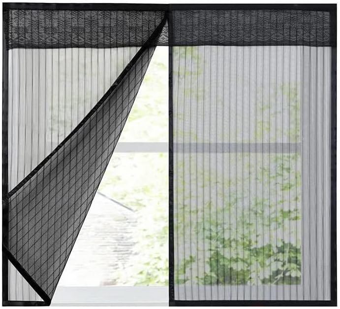 Zasłona okienna przeciw komarom i drzwiom, magnes, zamyka się automatycznie, pasuje do okien, bez wiercenia, 120*100 cm