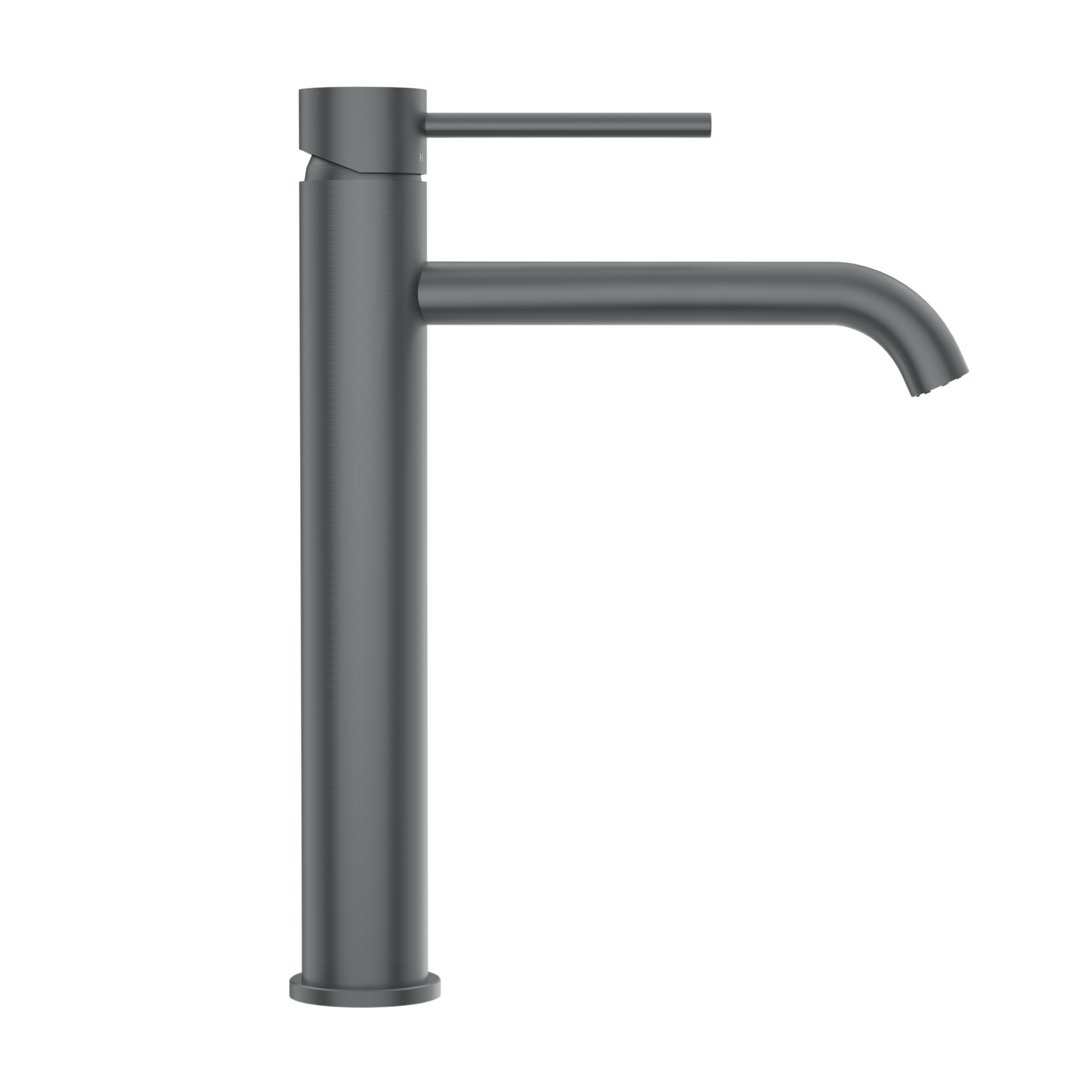 BALNEO Bateria umywalkowa wysoka GUN METAL ciemnoszara | Jednouchwytowa armatura do umywalki CASCADE GUN METAL