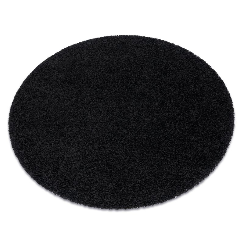 Dywan SOFFI koło shaggy 5cm czarny koło 100 cm