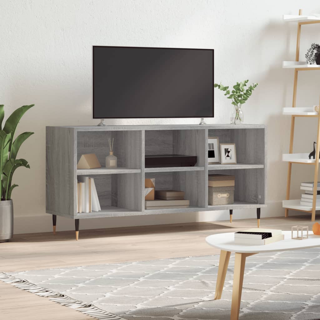 vidaXL Szafka TV, szary dąb sonoma, 103,5x30x50 cm