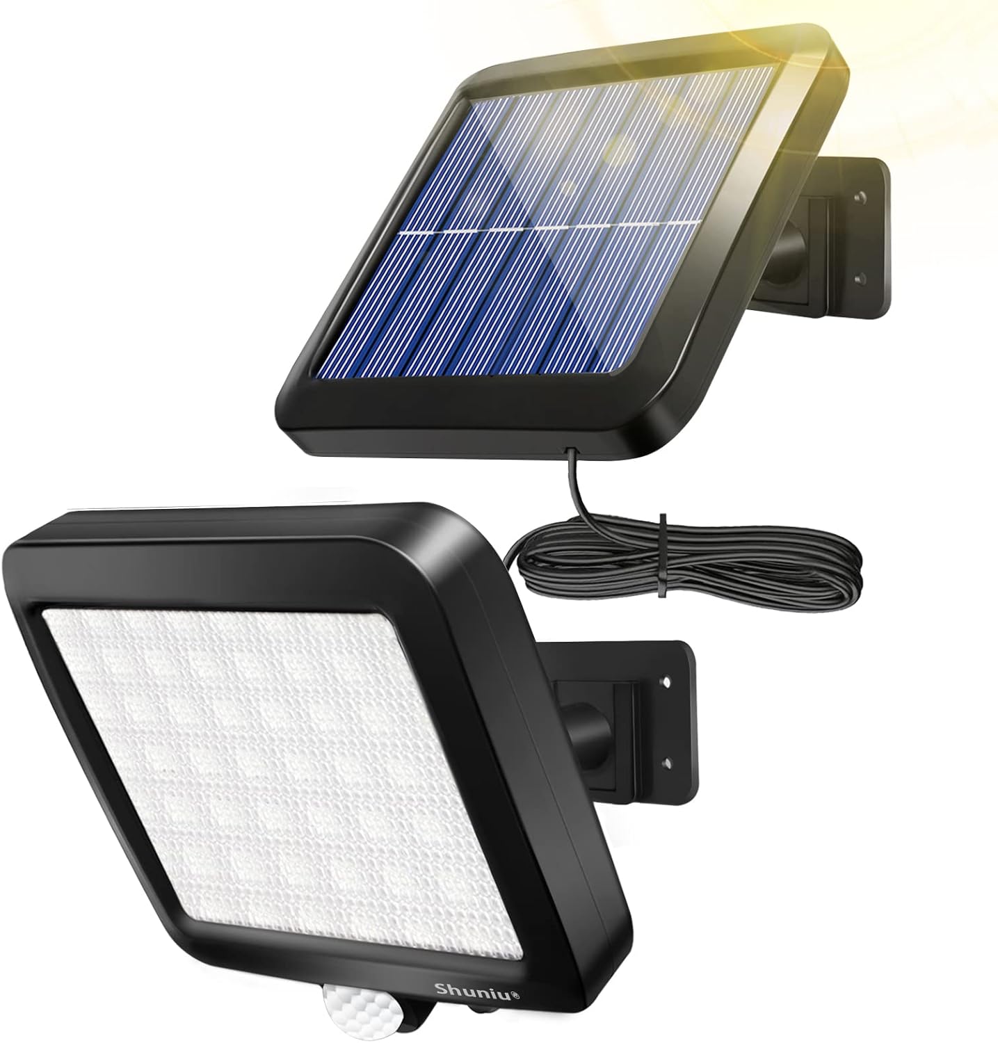 Lampa solarna zewnętrzna z czujnikiem ruchu, wodoodporna, idealna na tarasy, patio, do garaży itp. - 1 sztuka