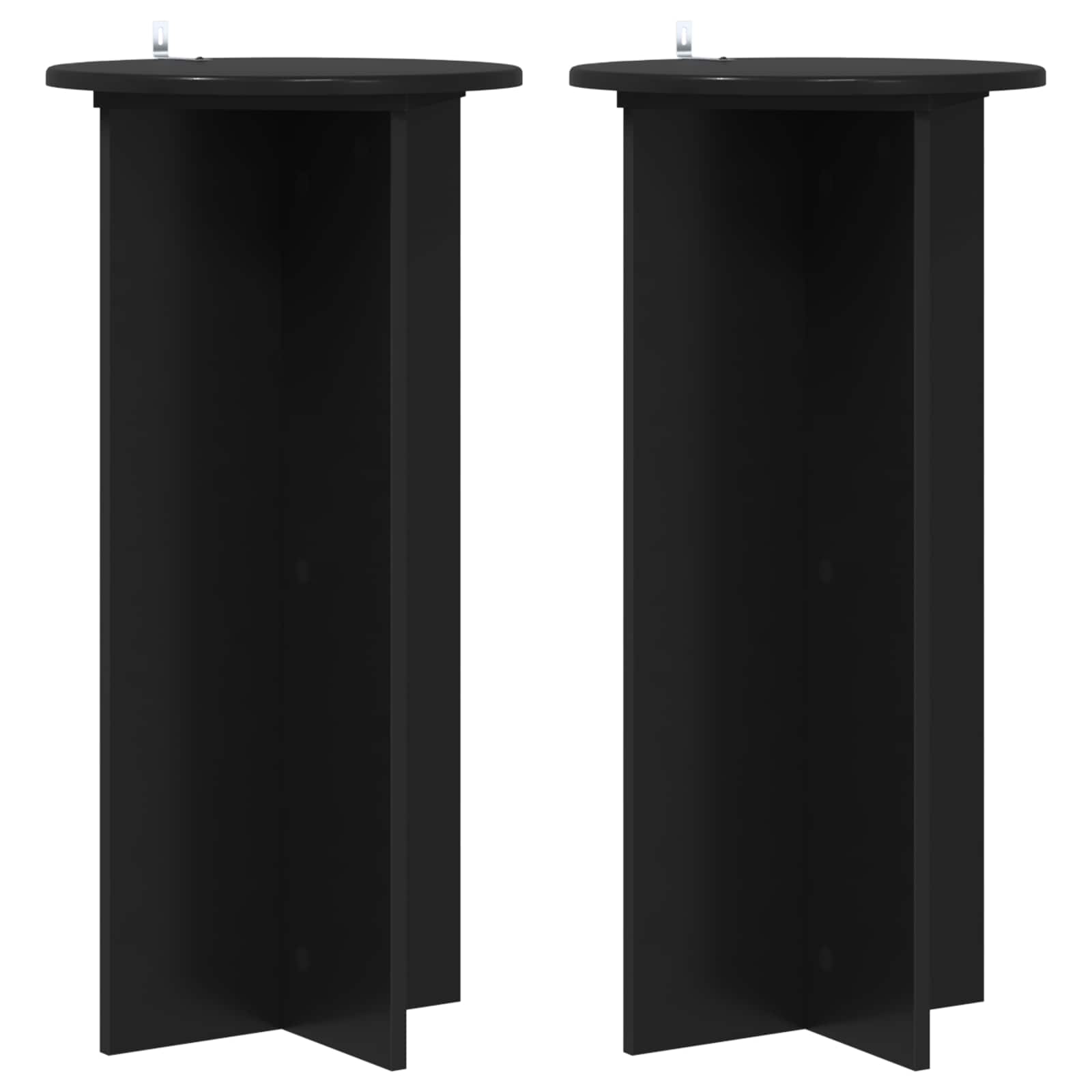 2x Stojak na Rośliny 80 cm Czarny 40x40x80 cm do Salonu