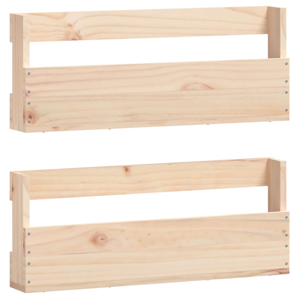 Wisząca półka na buty 2 szt. z drewna sosnowego 59x9x23 cm