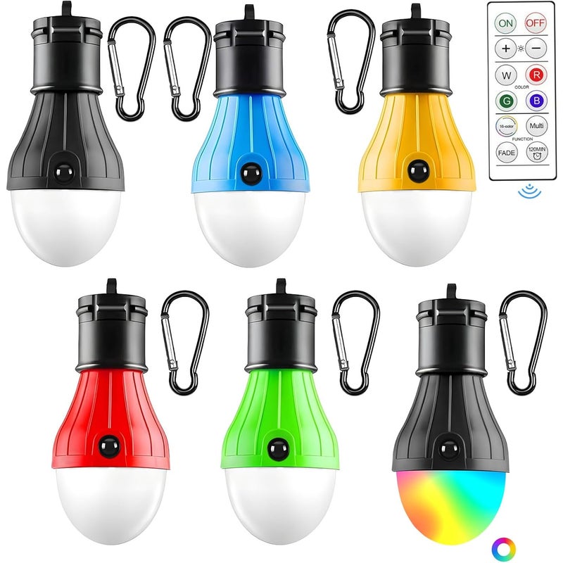 LED Latarnia Kempingowa RGB Lampki Kempingowe Przenośne Lampki Namiotowe na Baterie do Zawieszenia na Boże Narodzenie do Ogrodu Światło Awaryjne