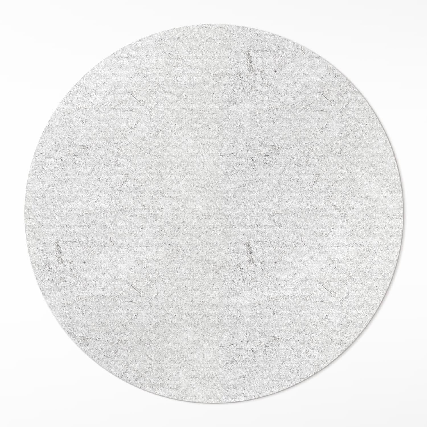 Mata winylowa do kuchni okrągła, jasny beton i kamień subtelna tekstura 130x130 cm – ArtPrintCave