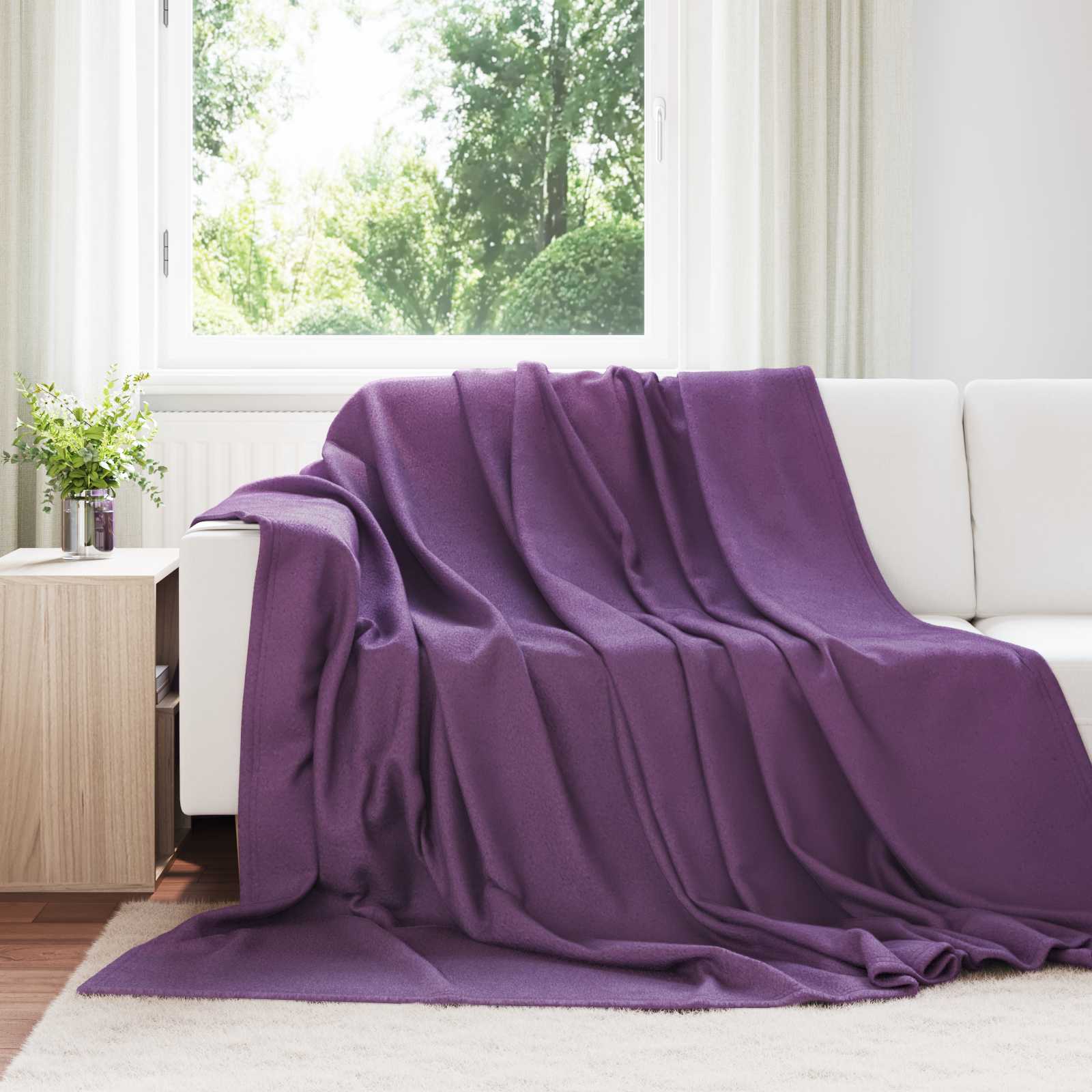 Koce narzutowe 24 pcs Fioletowy 240 x 220 cm Polar vidaXL