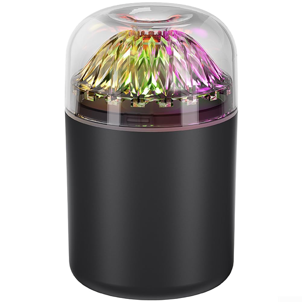 Nawilżacz USB 180 ml, Cicha Mgiełka ze Światłem Otoczenia do Domu Biura, Czarny