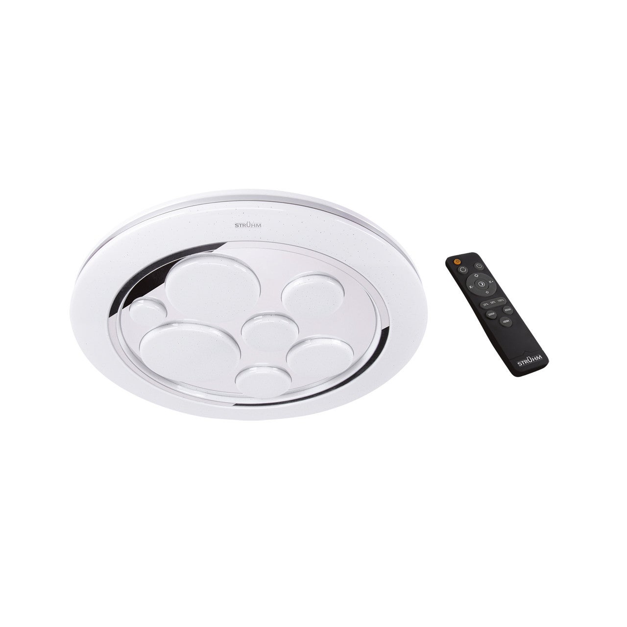 Plafon Drops okrągły biały LED 24W 3000K-6500K 1460lm z pilotem wym: 5,8 x 39 cm IP44 tworzywo sztuczne Struhm