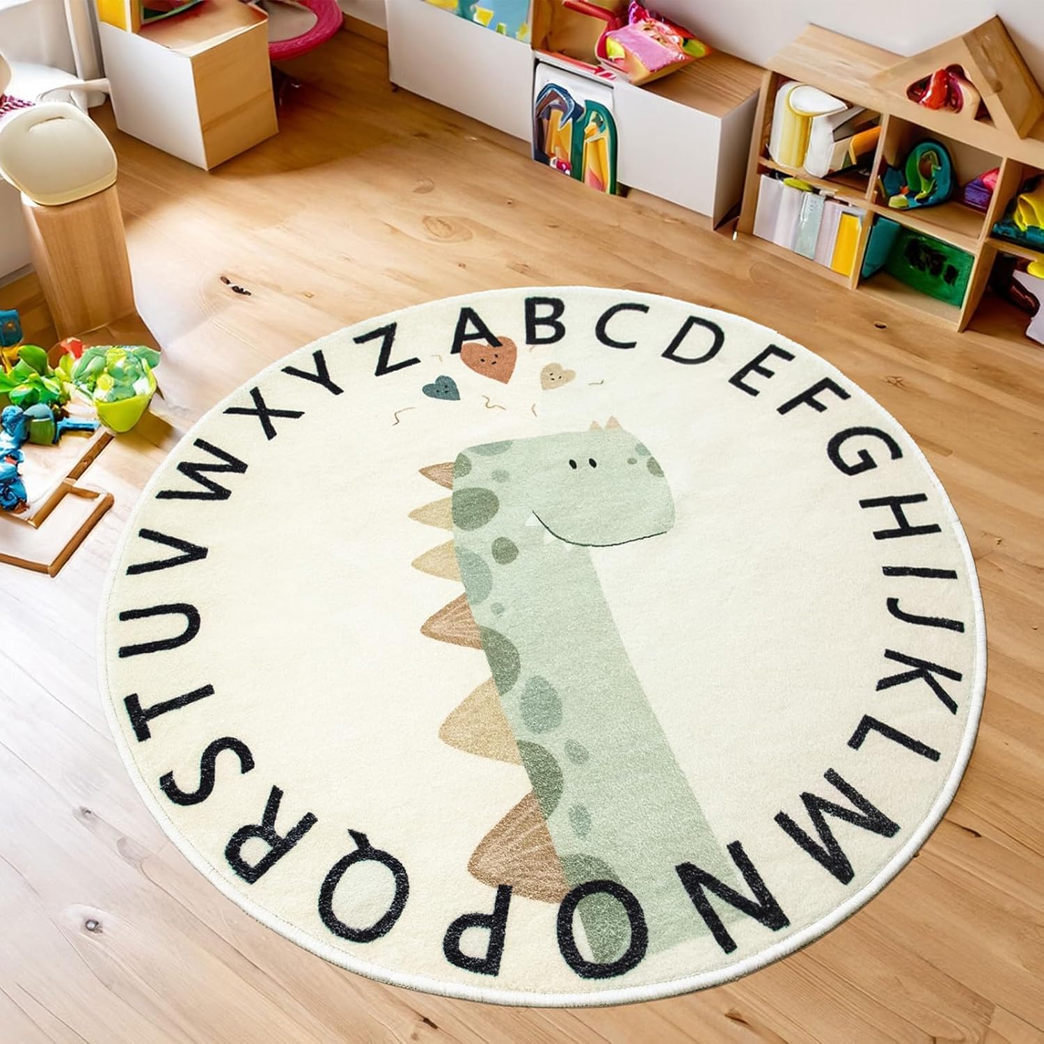 Okrągła zabawka dinozaur dla dzieci, krótkie włosy, sypialnia i pokój zabaw