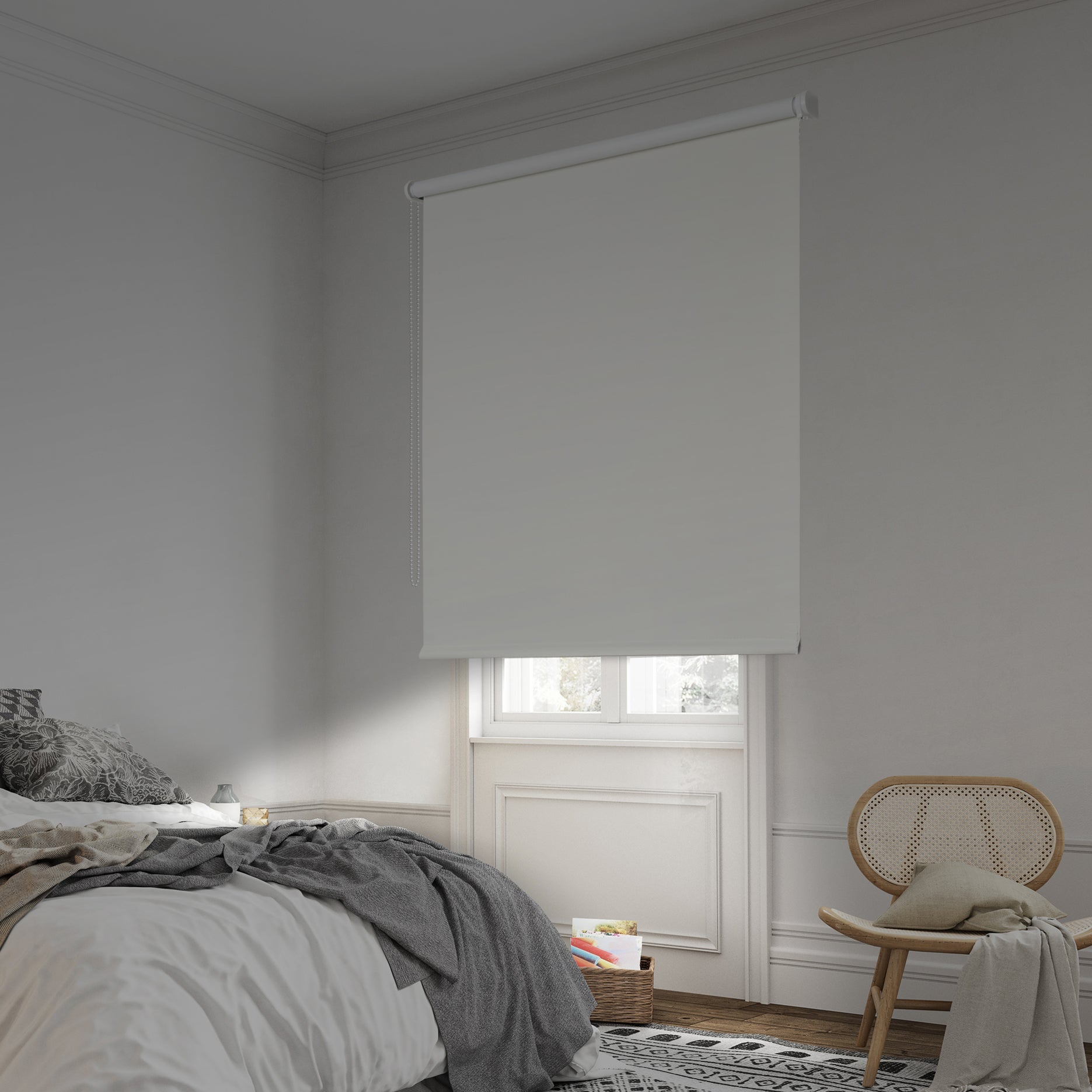 Roleta Dzień i Noc Premium, z aluminiowym wykończeniem, biało-taupe-grafitowa, 200x250cm