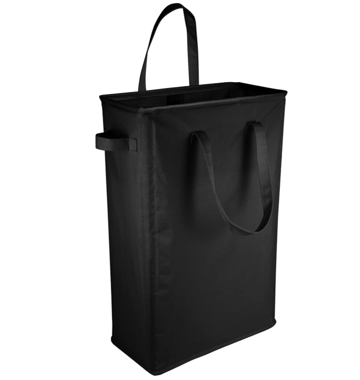 Kosz na pranie 45 l Slim, przenośny kosz na pranie z długimi uchwytami, składany kosz na pranie i wąska prostokątna torba na pranie, 39 x 19 x 60 cm,