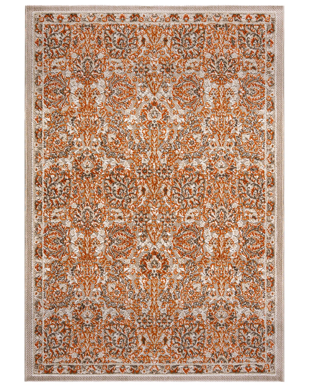 Dywan zewnętrzny/wewnętrzny orientalny Saronno Beige Mazovia 250x350cm wodoodporny na balkon, taras, beżowy, kremowy 1 szt.