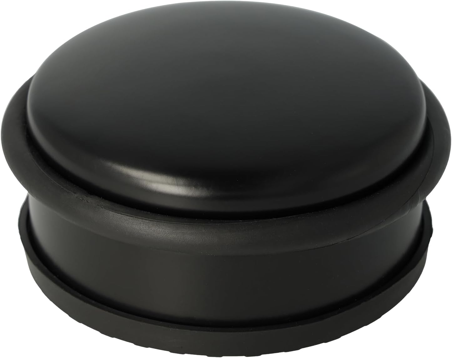 Ogranicznik do drzwi ze stali nierdzewnej w kolorze czarnym | Okrągły o wadze 1,2 kg | ⌀ 10 cm, wysokość 4 cm