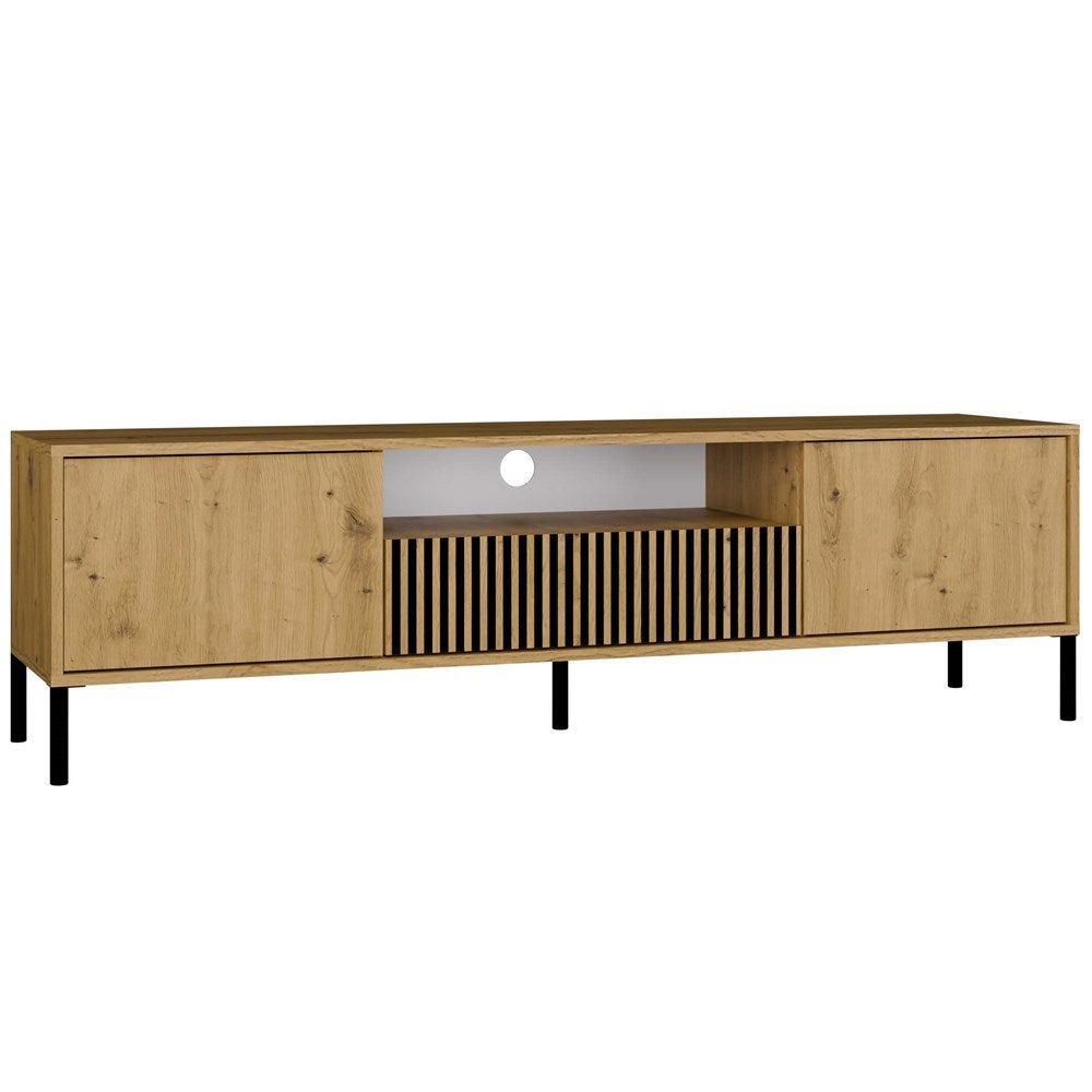 Szafka RTV, dąb Artisan, 164 x 47 x 40 cm