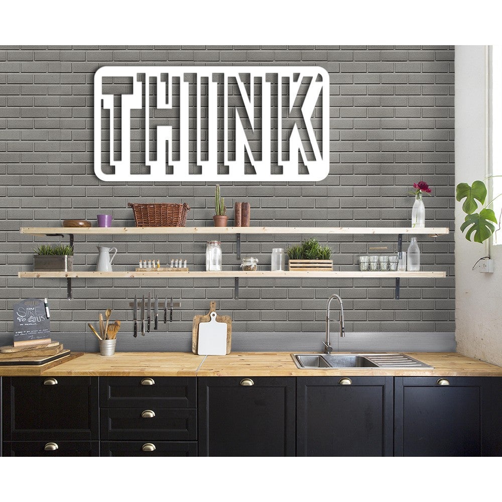 THINK - Nowoczesna, solidna farba PCV 48 X 95 cm BIAŁA