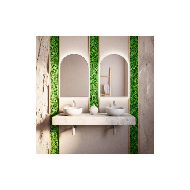 Lustro Tiny Border Pastille Cut 110x50 ramka srebrna barwa światła neutralna
