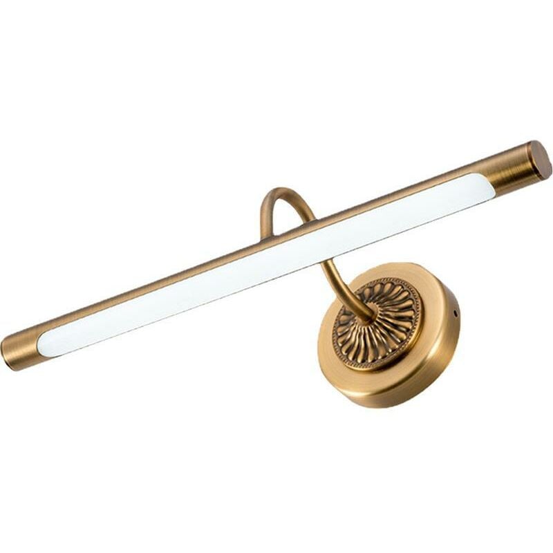 Oświetlenie lustra łazienkowego LED, oświetlenie toaletki w stylu retro z mosiądzu, lampa ścienna, lampa toaletkowa, 45,5 cm-8 W, 4000-4200 K
