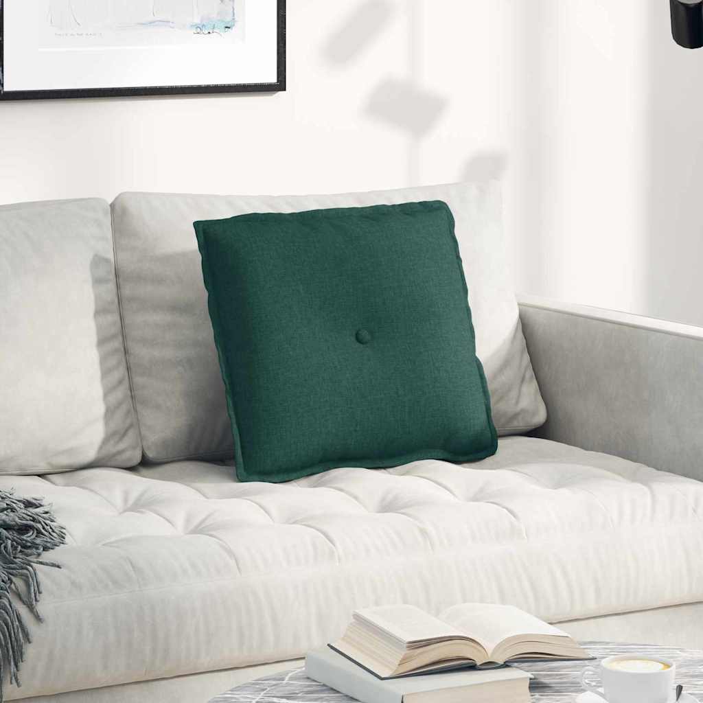 Poduszka na plecy Ciemna zieleń 50 x 19 x 45 cm tkanina vidaXL