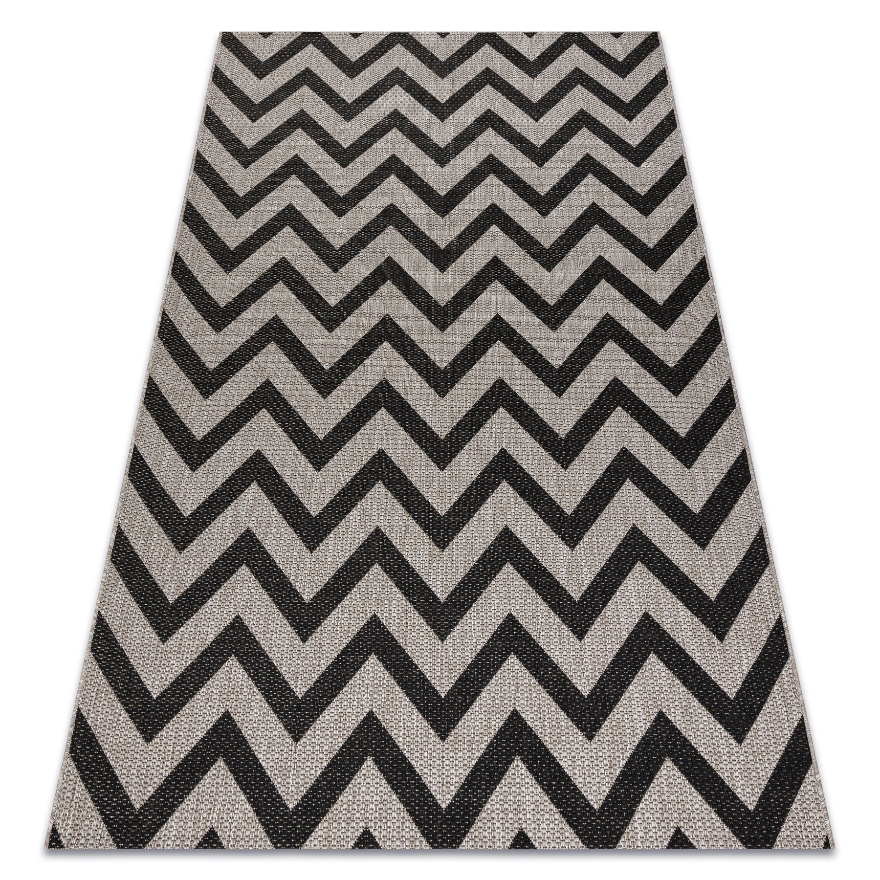 DYWAN SZNURKOWY SIZAL FLOORLUX 20340 silver / black ZYGZAK 240x330 cm